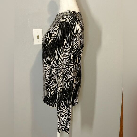 Equipment Femme Sloane 100% cashmere zebra print crewneck sweater size S/P BIN L - Picture 3 of 10